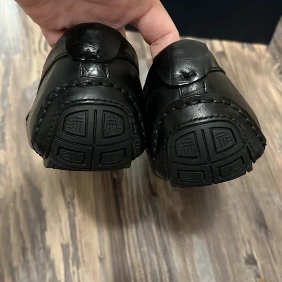 Men’s Cole Haan Somerset Black Croc Driving Moc Loafers - Picture 5 of 9